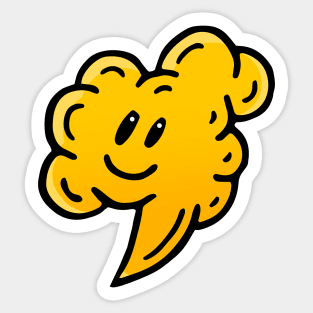 Text Balloon Smiley Doodle Art Sticker